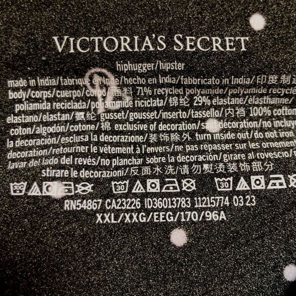 VICTORIA’S SECRET NWT L Sz XXL - 2-Pair Black Logo Hipster & Navy Cheeky Brief - Picture 8 of 15